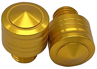 Motorrad M10 CNC Aluminium Anodische Oxidation Rückspiegel Adapter Spiegel Blindstopfen Schrauben Gewinde Für Yamaha MT09 FZ09 FJ09 XSR900 TRACER900 FZ07 MT07 XSR700 TRACER700 MT125 MT10 MT25 (Gold)