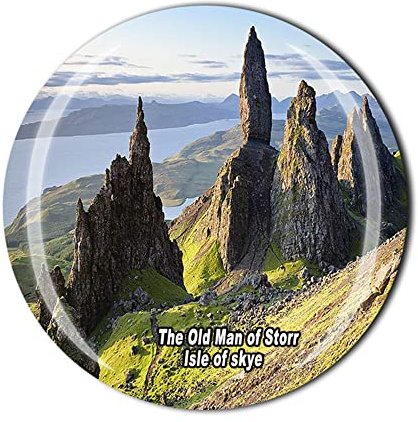 Kühlschrankmagnet, Motiv: The Old Man of Storr, Isle of Skye, Schottland, Großbritannien, Souvenir, Geschenk-Kollektion, Kühlschrank, Kristall, magnetischer Aufkleber
