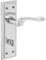 Designer Levers - Georgian Roped Design Lever Door Handles - Polished Chrome- 1 Pair - Bathroom Locking Door Handle - with Thumbturn