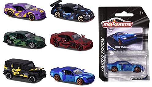 Dickie Toys Majorette Limited Edition 8, Die Cast Fahrzeug, mit passender Sammelkarte, 6-Fach Sortiert, Mehrfarbig, 212054027