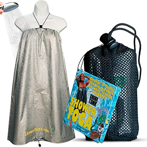 Shower Toga Wearable Shower Garment, Portable Camping Shower Privacy Robe, Outdoor Changing Room for Beach, Surf, Camping & Festivals, Lightweight Shower Tent Alternative, As Seen on Shark Tank