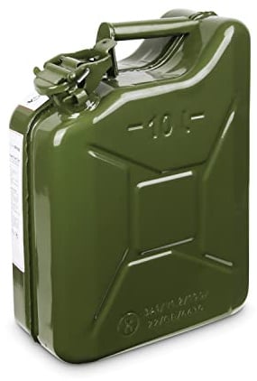 10 Liter Metall Kanister für Benzin & Diesel - grün