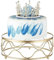 NUPTIO Gold Cake Stand Acrylic: Wedding Cupcake Stands 25cm Diameter Metal Round Dessert Afternoon Tea Pastry Display Tray for Weddings Birthday Party Baby Shower Housewarming Gifts