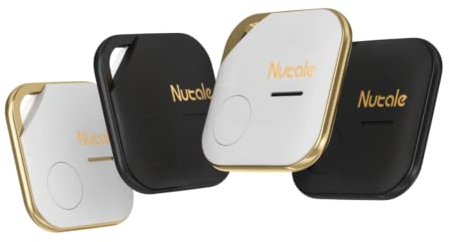 Nutale Pro Schlüsselfinder 4PCS Weiß und Schwarz - Bluetooth Schlüsselfinder Kompatibel mit iOS und Android Artikel-Locator für AutoSchlüssel Haustier oder Rucksäcke