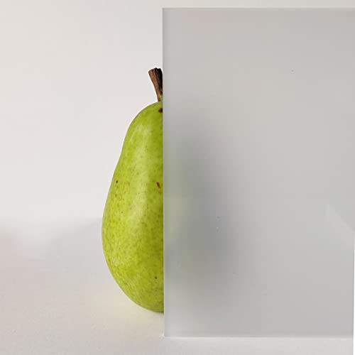 RESHEIM Acrylglas Platte Weiß satiniert Milchglas Zuschnitt mit Säge nach Maß Opal Frost-Look Größe wählbar PMMA hochwertige GS Qualität (1100 x 500 mm, Materialstärke: 3 mm)
