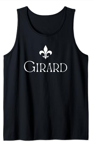 Girard Nachname Französischer Familienname Heraldische Lilie Blume Tank Top