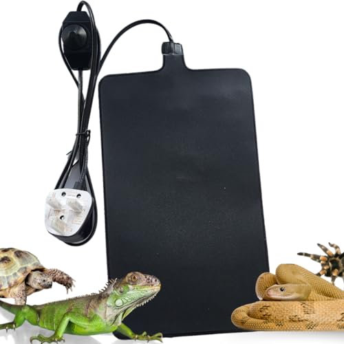 Finest-Filters Reptile Heating Mat Under Tank Terrarium Reptile Heat Pad with Temperature Control, Adjustable Reptile Heat Mat for Lizard, Turtle, Tortoise, Snake, Gecko etc (30w (20 x 12))