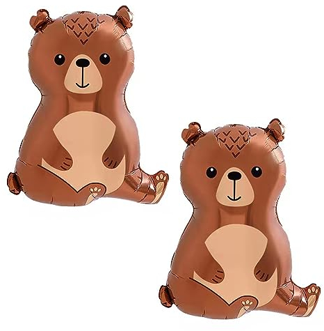 Bär Folienballon Bären luftballons Braunbär Happy Birthday Deko Tiere Helium Ballons Valentinstag Geburtstag Geschenk Jubiläum Party Tier Thematische Geburtstag Party Dekoration 2 Stück