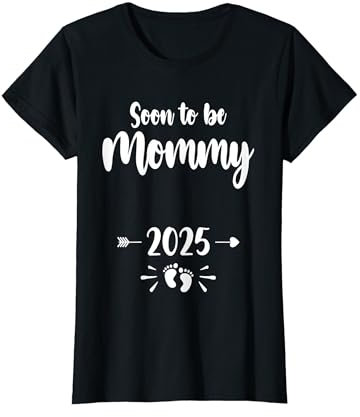 Mommy Soon To Be Mom 2025 Mère Enceinte Enfants Fête des Mères T-Shirt