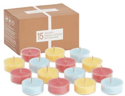 PartyLite Summer Love Teelichthalter – 15er-Pack Duftkerzen-Set mit Düften für eine herrliche Sommeratmosphäre