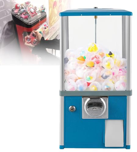 ZHIXUMM MáQuina Expendedora De Chicles De Burbujas para CáPsulas De Chicles, Dulces O Nueces De 1,26 Pulgadas, MáQuina Dispensadora De Chicles Independiente para NiñOs,Blue