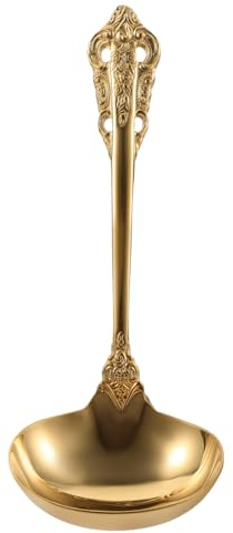 Garneck Cuillère De Service Élégante En Or Louche À Soupe Multifonction Outil De Cuisine Pratique Pour La Soupe Et Leau