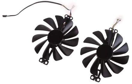 Oadnijuie 95mm Powerful Graphics Card Fan For XFX Radeon RX6600 6600XT Gaming Video Card Low Noise Desktop Computer PC Accessories Replacement Graphics Card Fan