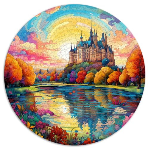 1000-teiliges Kartonpuzzle, kreisförmiges Puzzle „Loiretal“, für Erwachsene und Kinder. Kartonpuzzle. Tolles Geschenk für Erwachsene. Größe: 67,5 x 67,5 cm.