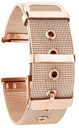 Générique Bracelet de Montre pour Femmes 10 12 14 16 18 20 22mm Montre Bracelet Milanais en Maille d'acier Inoxydable Libération Rapide pour 98% Montres avec Bielle(Rose Gold,12MM)