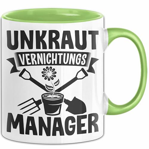 Gärtner Tasse Geschenk Unkraut Vernichtungsmanager (Grün)