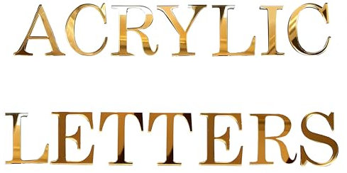 Pahdecor 3D-Acryl-Alphabet-Spiegel-Wandaufkleber, goldene Buchstaben-Aufkleber, personalisierbar, individueller Name, Wanddekoration, selbstklebend, abnehmbar, Namensschild, Aufkleber für Küche,