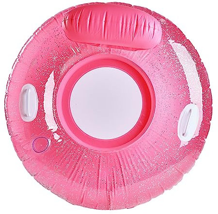 MOLUCKFU Pailletten-Wasser-Lounge-Stuhl Wasserschwimmstuhl Aufblasbarer Pool Für Erwachsene Explosionscouch Wasserfloß Schwimmen Kinderliege Liegestühle Für Erwachsene Stuhl-Sofa PVC Rosa