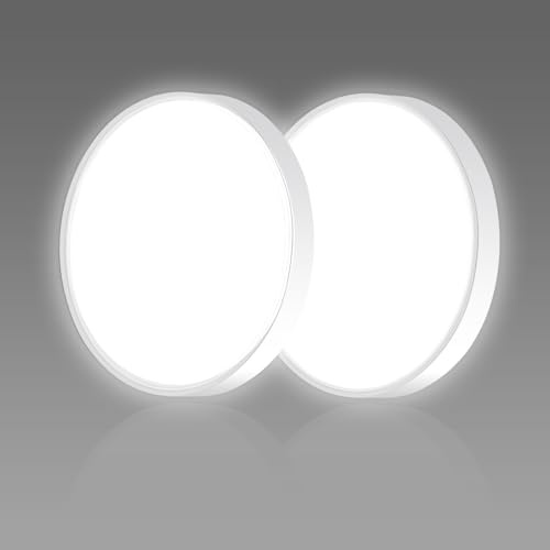 Ouyulong LED Deckenleuchte 18W 1620LM Ultra Dünn (2 Stück 6500 Kelvin 23cm)