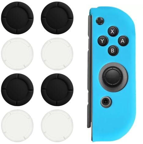 Agarres para Pulgar, 4 Pares Tapones para Joystick, Thumb Grip Set, Tapas de Silicona para Joystick, Tapas de Joystick de Repuesto, Cerioll Caps Thumb Grips de Silicona para Nintendo Switch/Lite/OLED