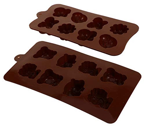 Cabilock 2pièces Moule à Chocolat Silicone Pour Fondant Bonbons Insectes Animaux Idées Cadeaux