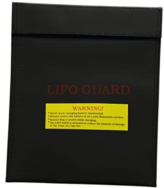 GAROZATION Feuerfeste Tasche Aus Fiberglas Für Lipo-akkus Maße Ca Sicherheitsschutz Gegen Brände Durch Falsches Laden Oder Defekte Schützt Werkstatt Familie Und Zuhause