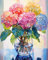 HKLIOPU Kreuzstich Stickpackung 11CT Sticken Set Blumen in einer Flasche Erwachsene Kreuzstich,DIY Stickbilder Vorgedruckt Kreuzstich für Anfänger Home Decor 30x40cm (LZ145)