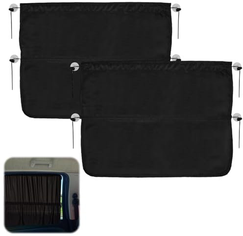 2 Pièces Rideau Voiture, 65 x 50 cm Universal Chaussette Voiture Soleil, Universal Protection Solaire Voiture Bébé, Pare Soleil Voiture Opaque, Protection Solaire Voiture, Protection UV (Noir)