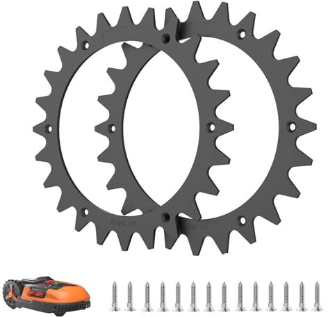 Anti Rutsch Spikes für Worx Landroid S/M Mähroboter Traktionsverbesserung für Rasenmäher Roboter mit 14 Schrauben, 205mm Spike für S300, S450i, M500, M700, M800i, M1000