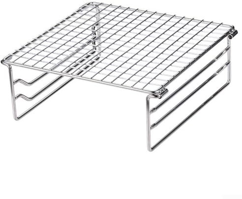 Faltbares Grillnetz, Edelstahl-Mini-Grillrost, höhenverstellbares Grillnetz, Outdoor-Wasserverbrennung Holzkohlegrillzubehör