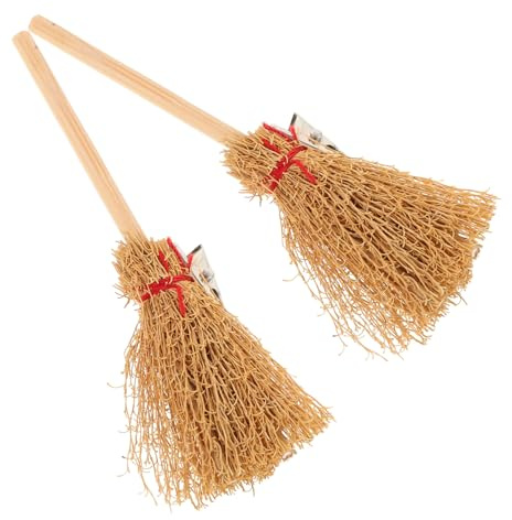 FRCOLOR 2pcs Little Witch Broom Hair Clips Halloween Cosplay Hairpins Unique Broom Hair Accessory for Women and Girls