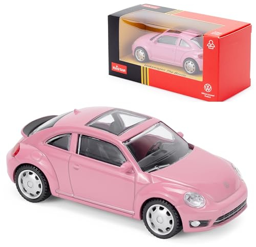 CMJ Volkswagen Käfer 1:43 Modellauto aus Druckguss – Rosa | Detailliertes Sammlerstück | Offiziell Lizenziertes Produkt