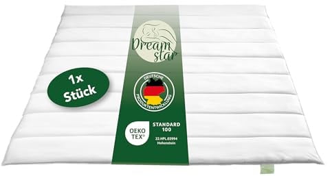DREAMSTAR Bettdecke für alle Jahreszeiten | medium Steppdecke | waschbar 40 Grad | Allergiker geeignet | 100% Mikrofaser | Öko-TEX® | Ganzjahresbettdecke | 155 x 220 cm