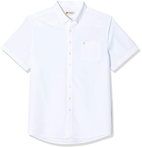 Farah Classic Men's Drayton Business Shirt, White, Medium, One Size