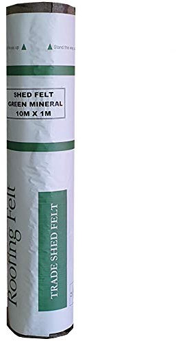 Rose Roofing Green Mineral Standard Grade Shed Roofing Felt 10m + Nails