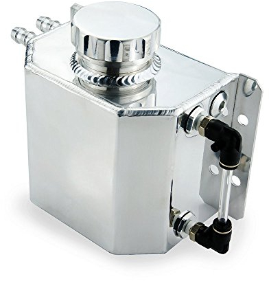Heinmo Universal 1L Aluminio Auto Radiador Refrigerante Expansión Tanque de aleación con tapón de Drenaje 1000ml