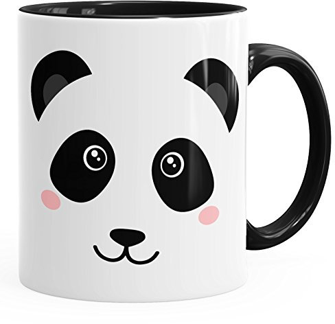 MoonWorks - Taza de café con diseño de oso panda, color negro, talla única