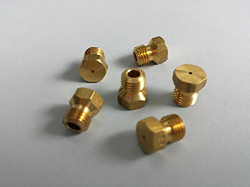 RECAMBIOS DREYMA Kit Inyectores M8 Gas Natural 6 Uds Laton Alta Precision Compatible Con Balay Fagor Teka Chicles 0.80 1.00 1.10 1.20 Cocina Encaje Exacto Repuesto Quemador Instalacion Facil