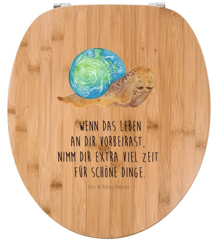 Mr. & Mrs. Panda Motiv WC Sitz Schnecke Sir - Geschenk, WC-Sitz, Klodeckel, Toilette, Tiermotive, Toilettendeckel, Schnecken, Motivation, Lebenszeit,