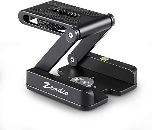 Zeadio Foldable Metal Quick Release Plate, with 1/4 screw for Tripod, Monopod, Slider Rail, Stabilizer, DSLR, SLR Camcorders etc