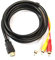 Lapetus Câble HDMI vers RCA mâle vers 3 RCA vidéo audio AV câble adaptateur émetteur (pas de fonction de conversion unique), transmission unidirectionnelle de HDMI vers RCA pour TV HDTV DVD – 1,5 m,