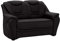 Cavadore 2-Sitzer Bansa mit Federkern / Polstercouch in Leder / 148 x 94 x 95 / Echtleder Schwarz