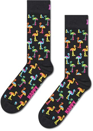 Happy Socks Unisex Flamingo Sock, Blau-rot-gelb, 36-40 EU