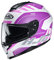 HJC Helmets Casque moto C70 KORO MC8SF, Blanc/Rose, M