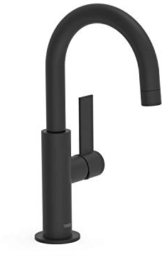 Tres Exclusiv Project-Tres Waschtisch Einhebel Armatur schwarz matt mit hohem schwenkbaren Auslauf 211.904.01.NM.D