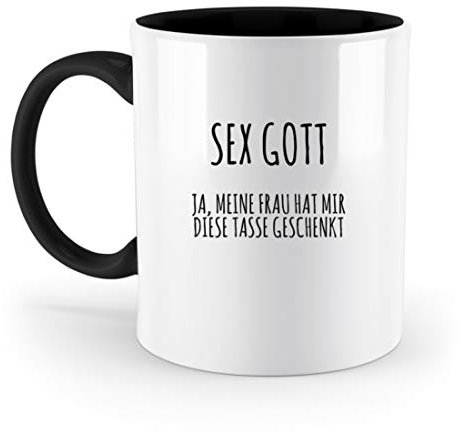 Galeriemode Sex Gott Ja, meine Frau Tasse - Zweifarbige Tasse -330ml-Schwarz