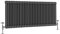 Warmehaus - Traditional Cast Iron Style Anthracite Double Column Horizontal Radiator 600 x 1460mm - Perfect for Bathrooms, Kitchen, Living Room