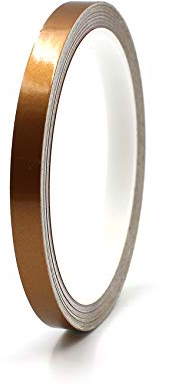 Finest Folia 10 Meter (0,79€/Meter) Zierstreifen Auto Motorrad Boot Modellbau Farbauswahl Dekorstreifen Seitenstreifen Klebestreifen (Kupfer, 6mm Breite)