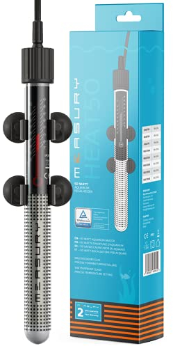 Measury Aquarium Heizung 50W - Heizstab für Aquarium bis 40L - Regelheizer mit Kontrollleuchte
