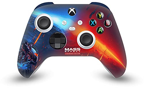 Head Case Designs Offizielle Zugelassen EA Bioware Mass Effect Schlüsselkunst Legendäre Grafiken Matte Vinyl Haut Gaming Aufkleber Abziehbild Abdeckung kompatibel mit Xbox Series X/S Controller
